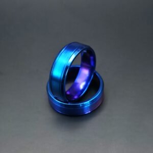 Titanium Ring - Blue 2 Tone