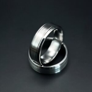 Titanium Ring -  Polished Titanium 2 Tone